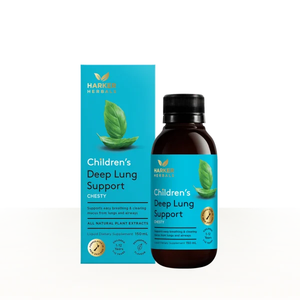 Siro thảo dược giảm ho, hỗ trợ hô hấp cho trẻ Harker Herbals Children's Deep Lung Support